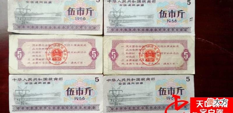 关于1966年粮票5市斤在2017年的价格探讨